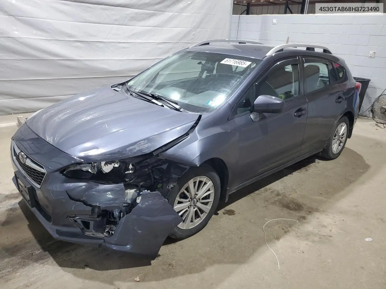 2017 Subaru Impreza Premium VIN: 4S3GTAB68H3723490 Lot: 61716985