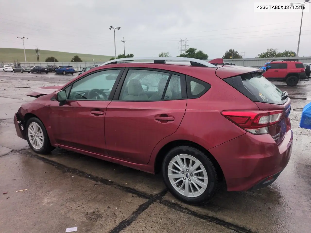 2018 Subaru Impreza Premium VIN: 4S3GTAB6XJ3712318 Lot: 59523415