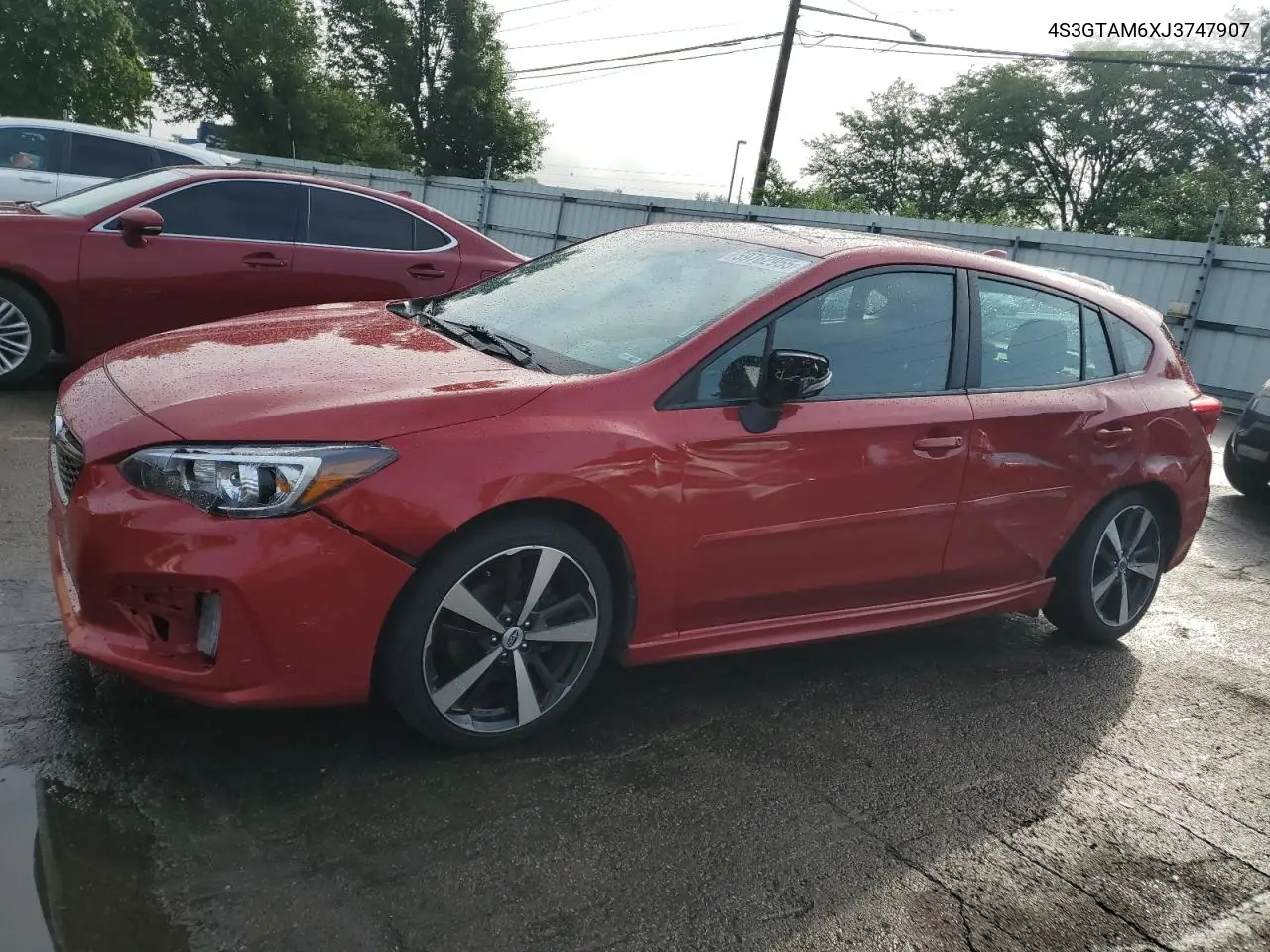 2018 Subaru Impreza Sport VIN: 4S3GTAM6XJ3747907 Lot: 59762955