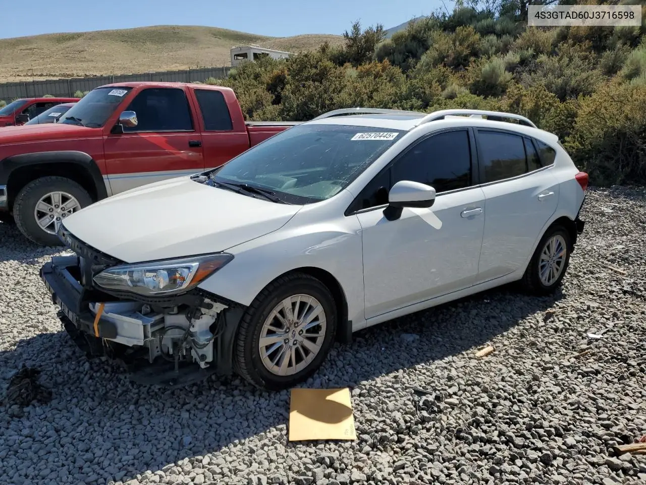 2018 Subaru Impreza Premium Plus VIN: 4S3GTAD60J3716598 Lot: 62570445