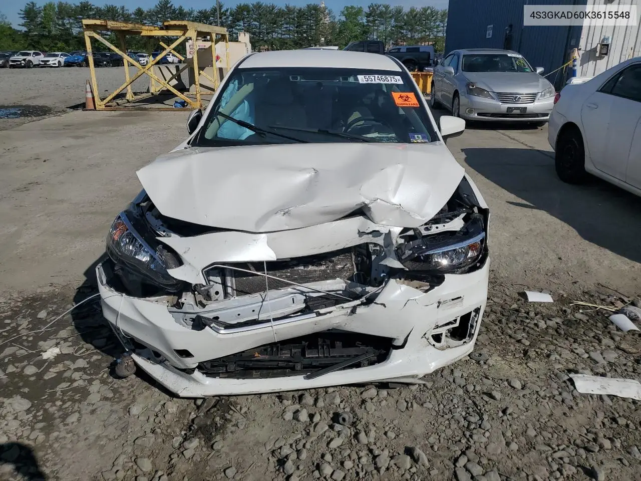 2019 Subaru Impreza Premium VIN: 4S3GKAD60K3615548 Lot: 55746875