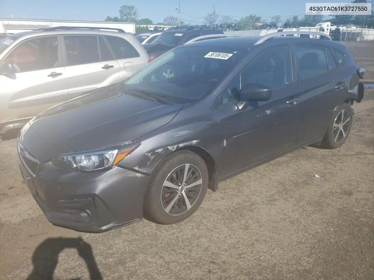 2019 Subaru Impreza Premium VIN: 4S3GTAC61K3727550 Lot: 56106105