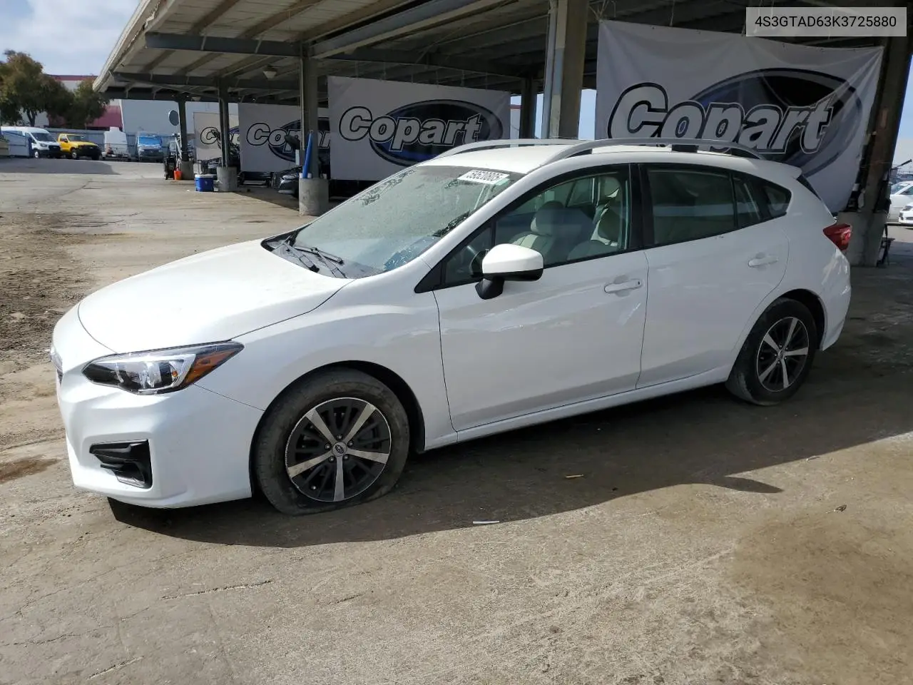 2019 Subaru Impreza Premium VIN: 4S3GTAD63K3725880 Lot: 59520805