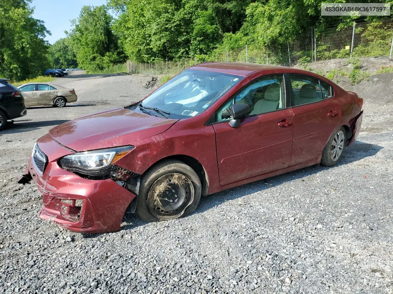 2019 Subaru Impreza VIN: 4S3GKAB68K3617597 Lot: 60552735