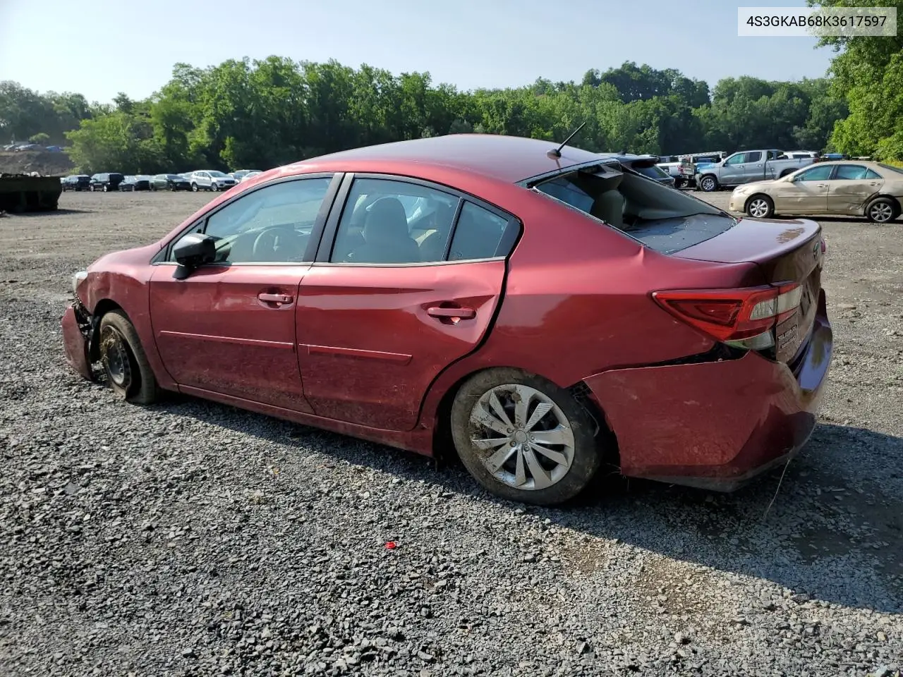 2019 Subaru Impreza VIN: 4S3GKAB68K3617597 Lot: 60552735