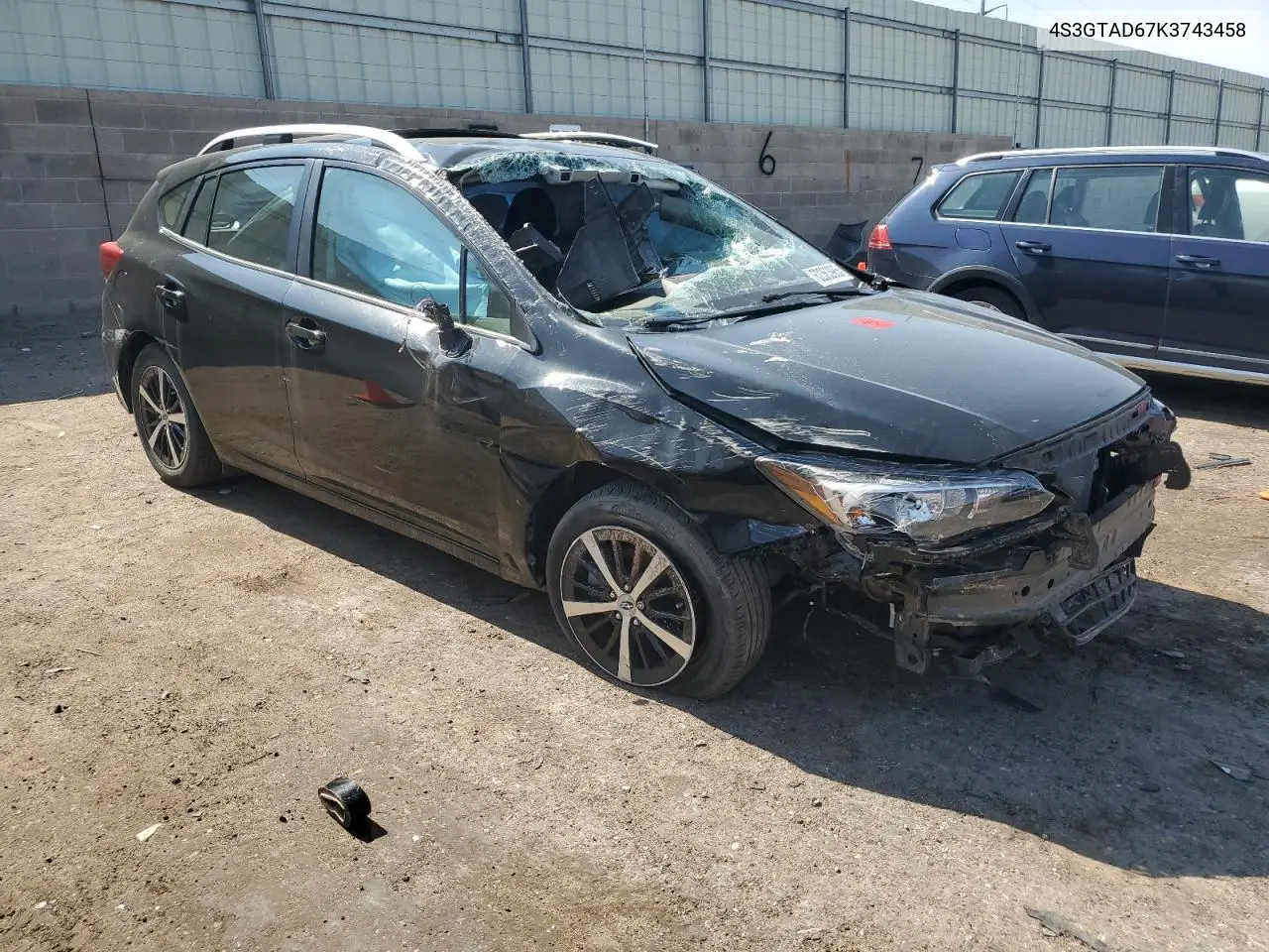 2019 Subaru Impreza Premium VIN: 4S3GTAD67K3743458 Lot: 62363985