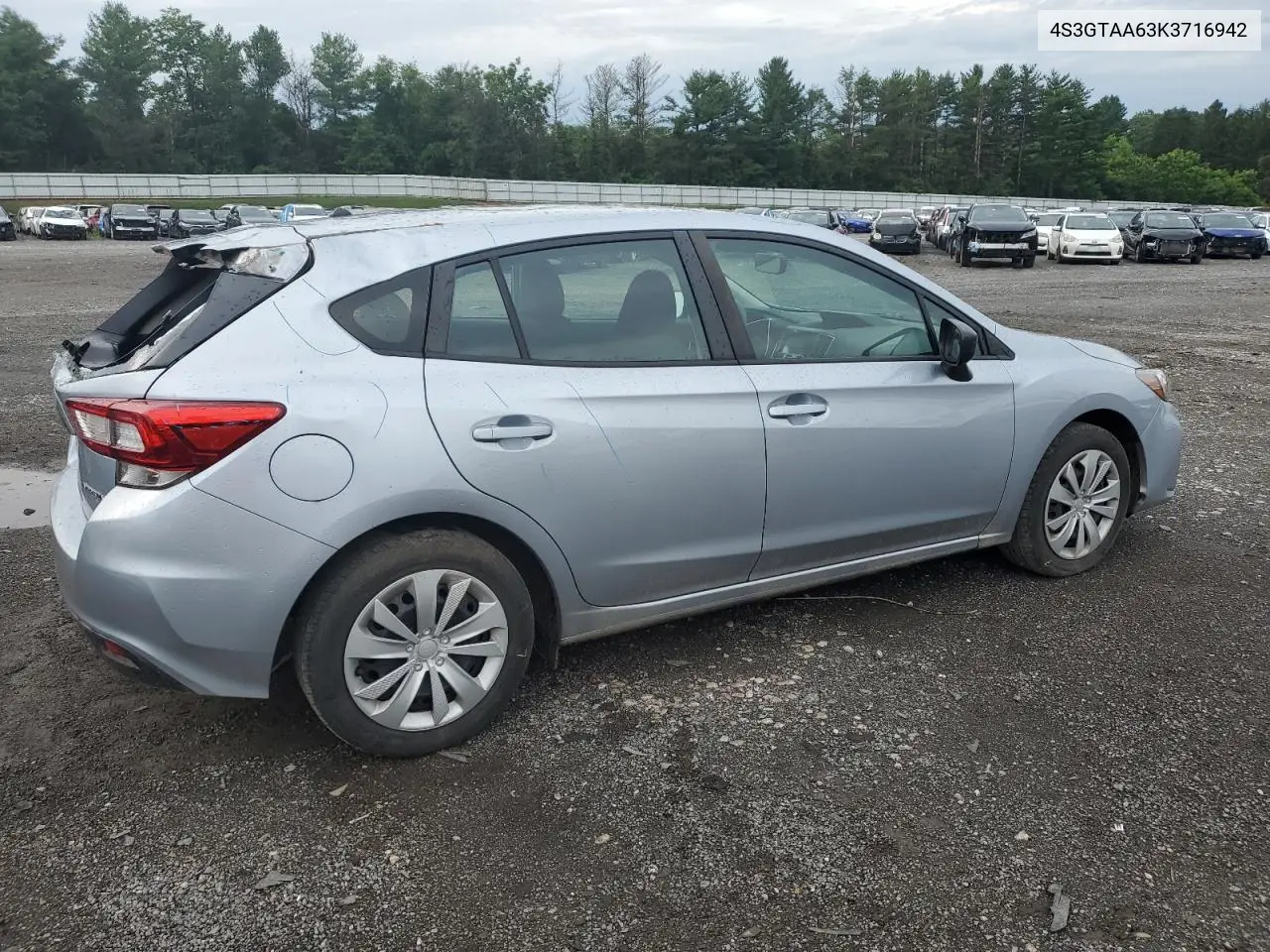 2019 Subaru Impreza VIN: 4S3GTAA63K3716942 Lot: 62779335