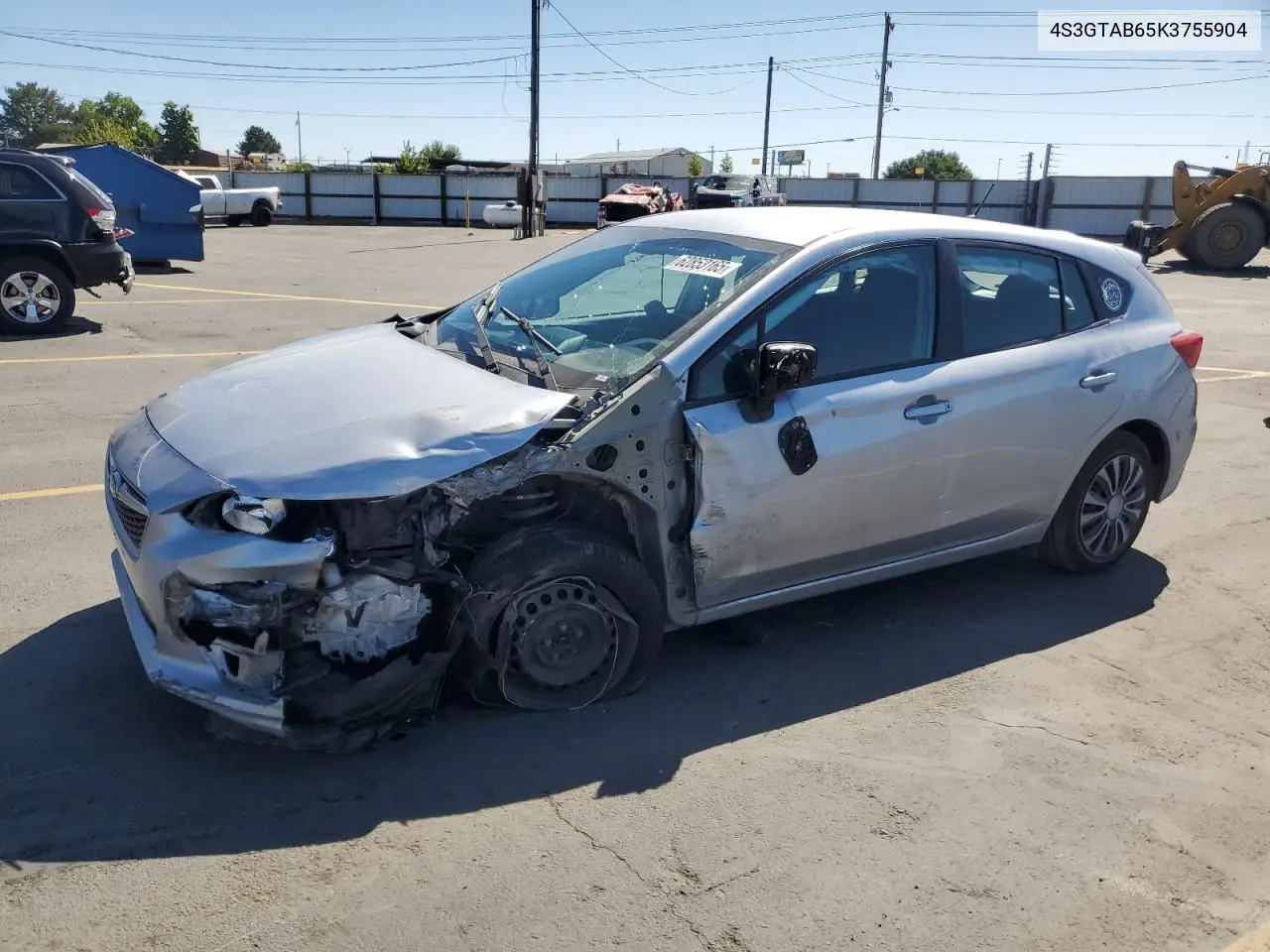 2019 Subaru Impreza VIN: 4S3GTAB65K3755904 Lot: 62853165