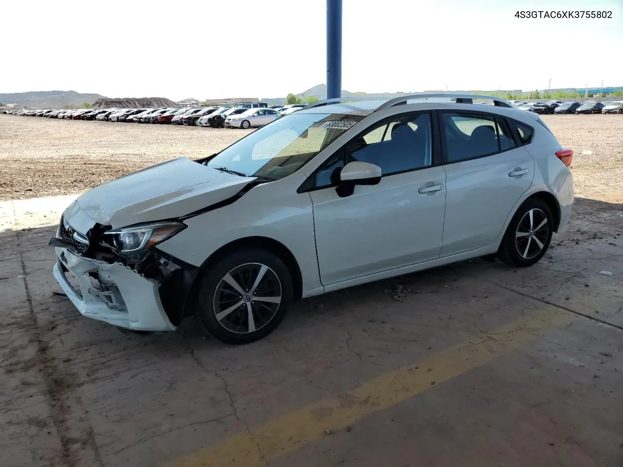 2019 Subaru Impreza Premium VIN: 4S3GTAC6XK3755802 Lot: 63002505