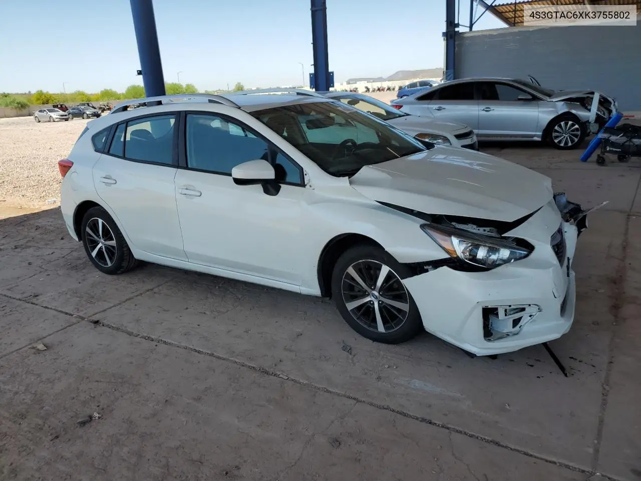 2019 Subaru Impreza Premium VIN: 4S3GTAC6XK3755802 Lot: 63002505