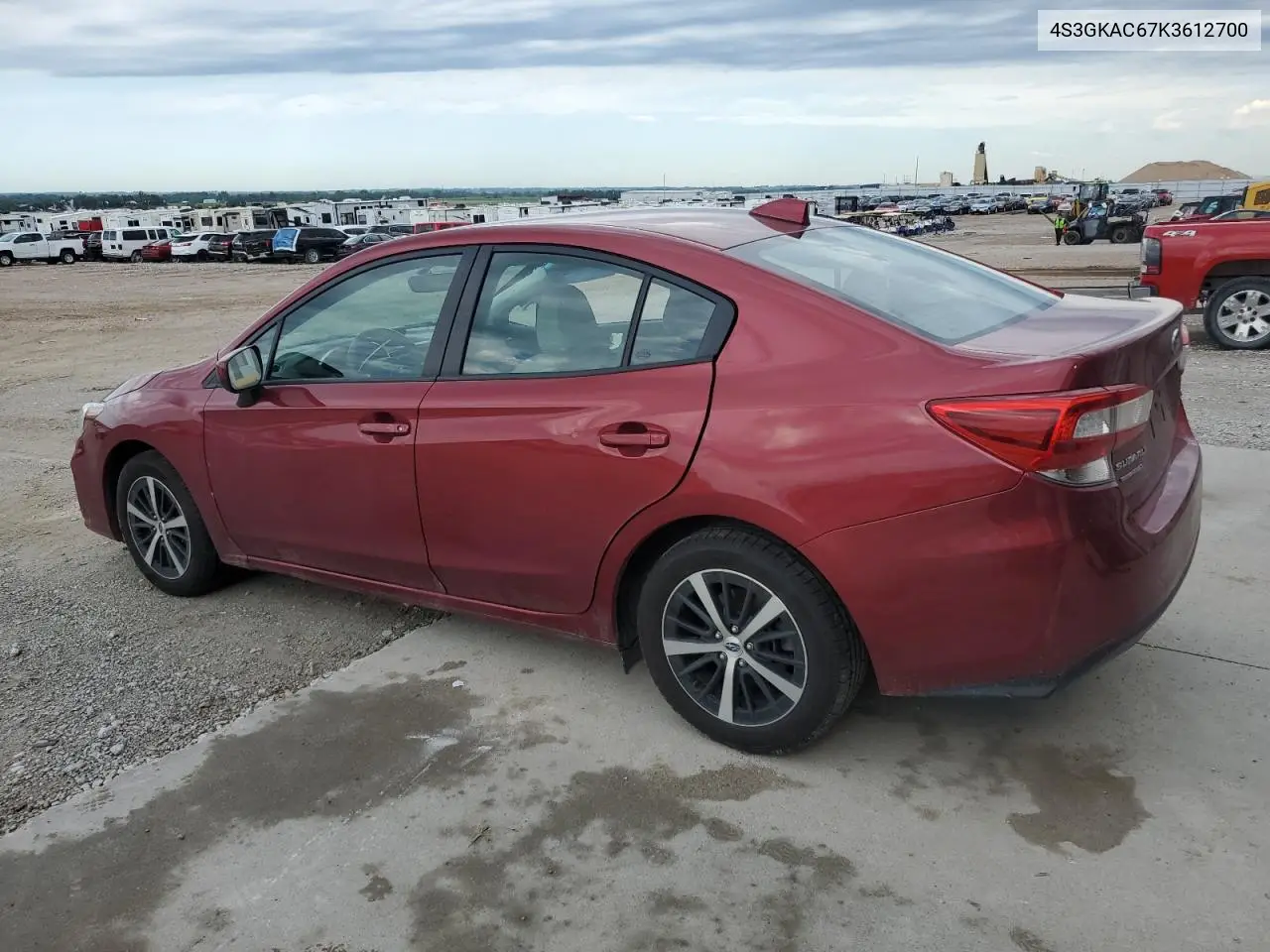 2019 Subaru Impreza Premium VIN: 4S3GKAC67K3612700 Lot: 63211605