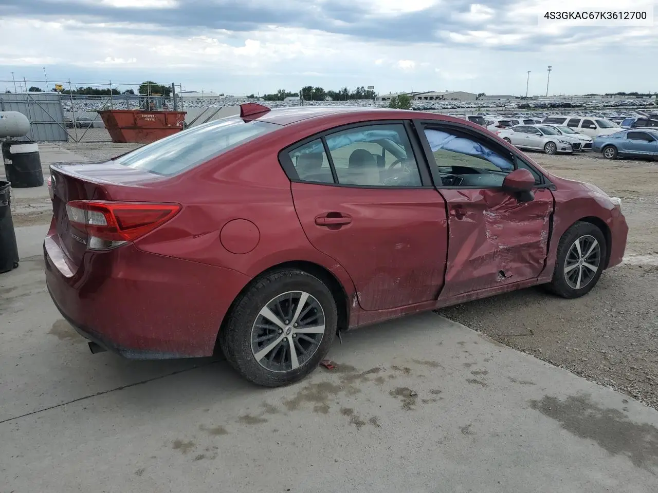 2019 Subaru Impreza Premium VIN: 4S3GKAC67K3612700 Lot: 63211605