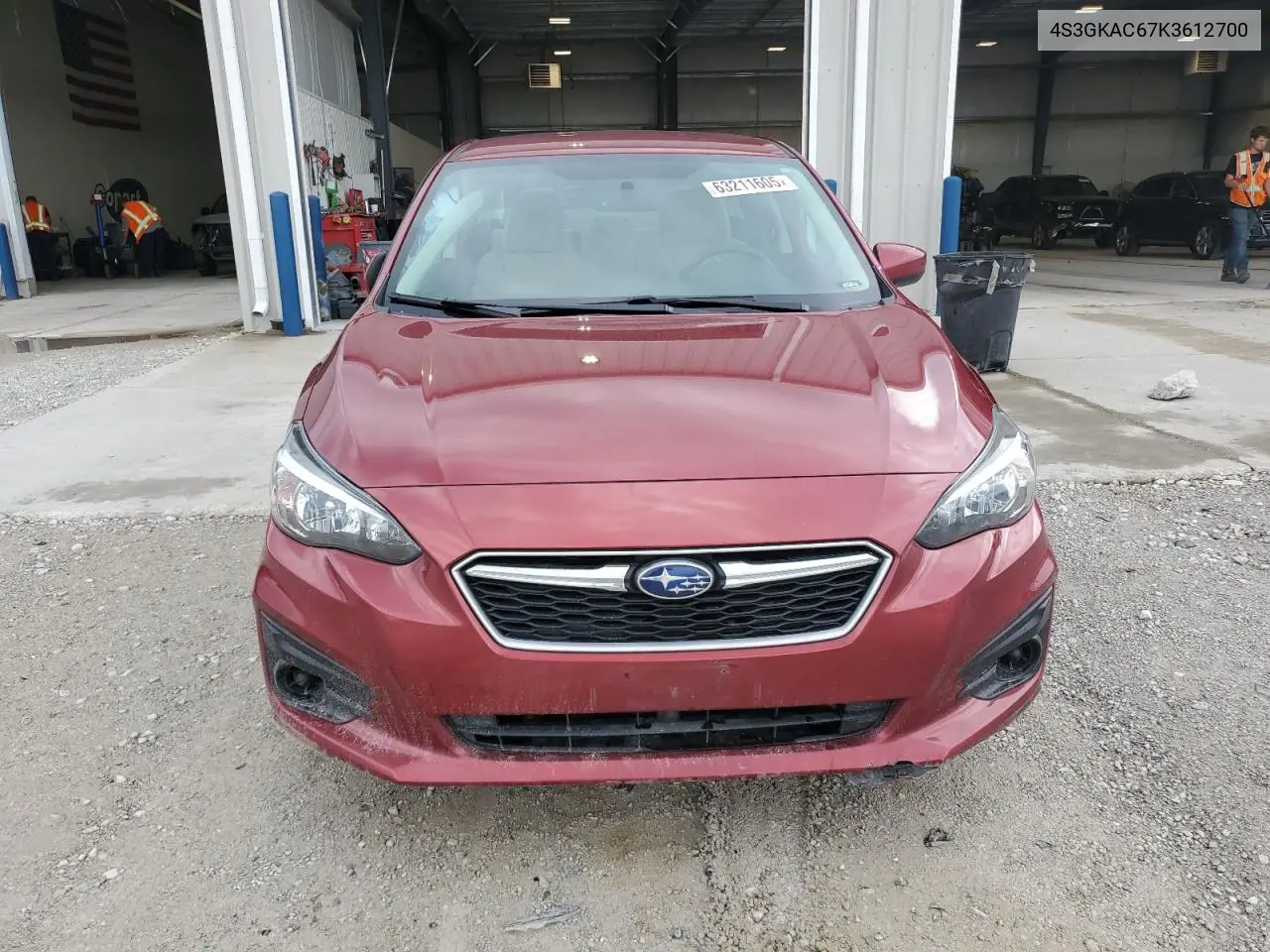 2019 Subaru Impreza Premium VIN: 4S3GKAC67K3612700 Lot: 63211605