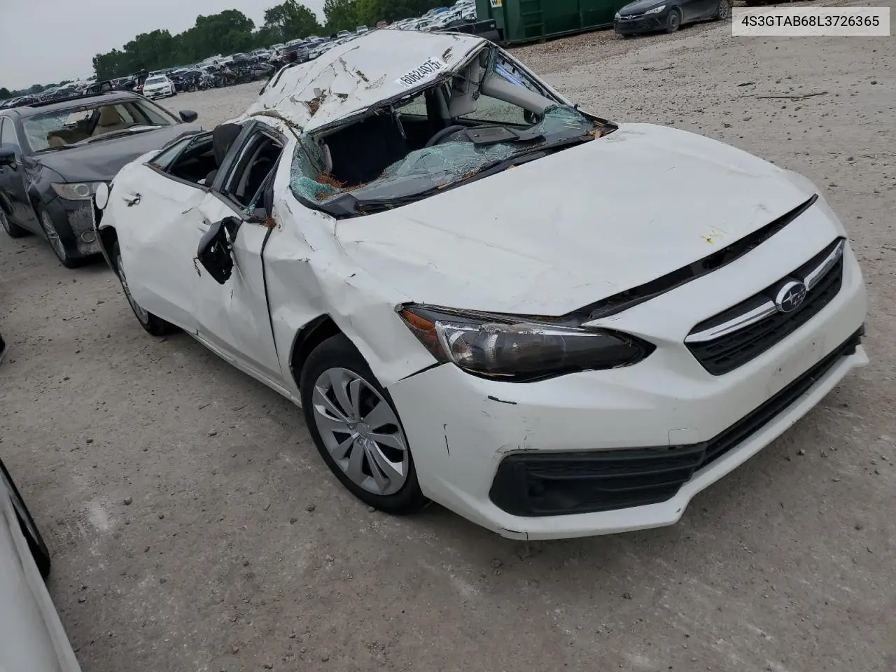 2020 Subaru Impreza VIN: 4S3GTAB68L3726365 Lot: 60624075
