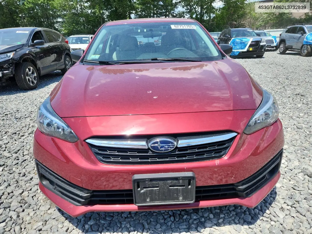 2020 Subaru Impreza VIN: 4S3GTAB62L3732839 Lot: 62751705