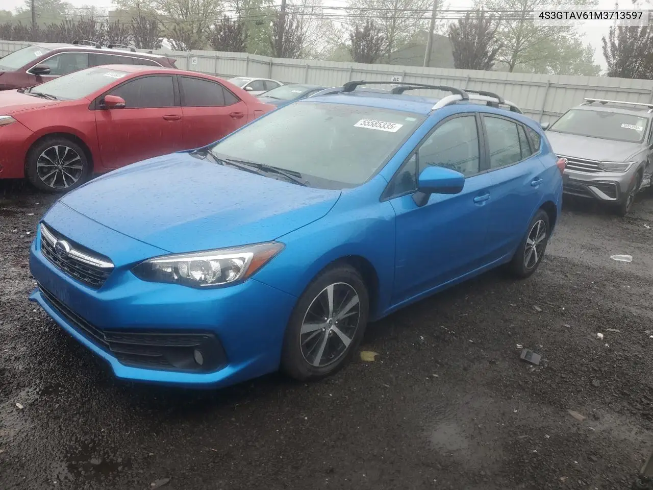 2021 Subaru Impreza Premium VIN: 4S3GTAV61M3713597 Lot: 55585335