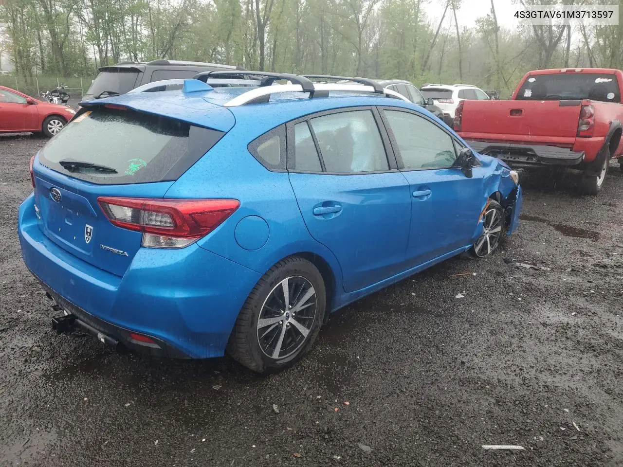2021 Subaru Impreza Premium VIN: 4S3GTAV61M3713597 Lot: 55585335