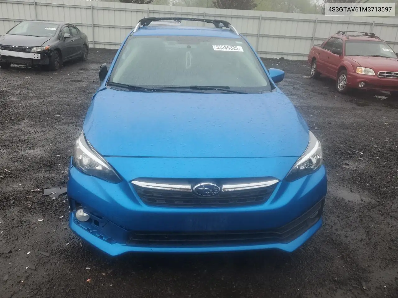 2021 Subaru Impreza Premium VIN: 4S3GTAV61M3713597 Lot: 55585335