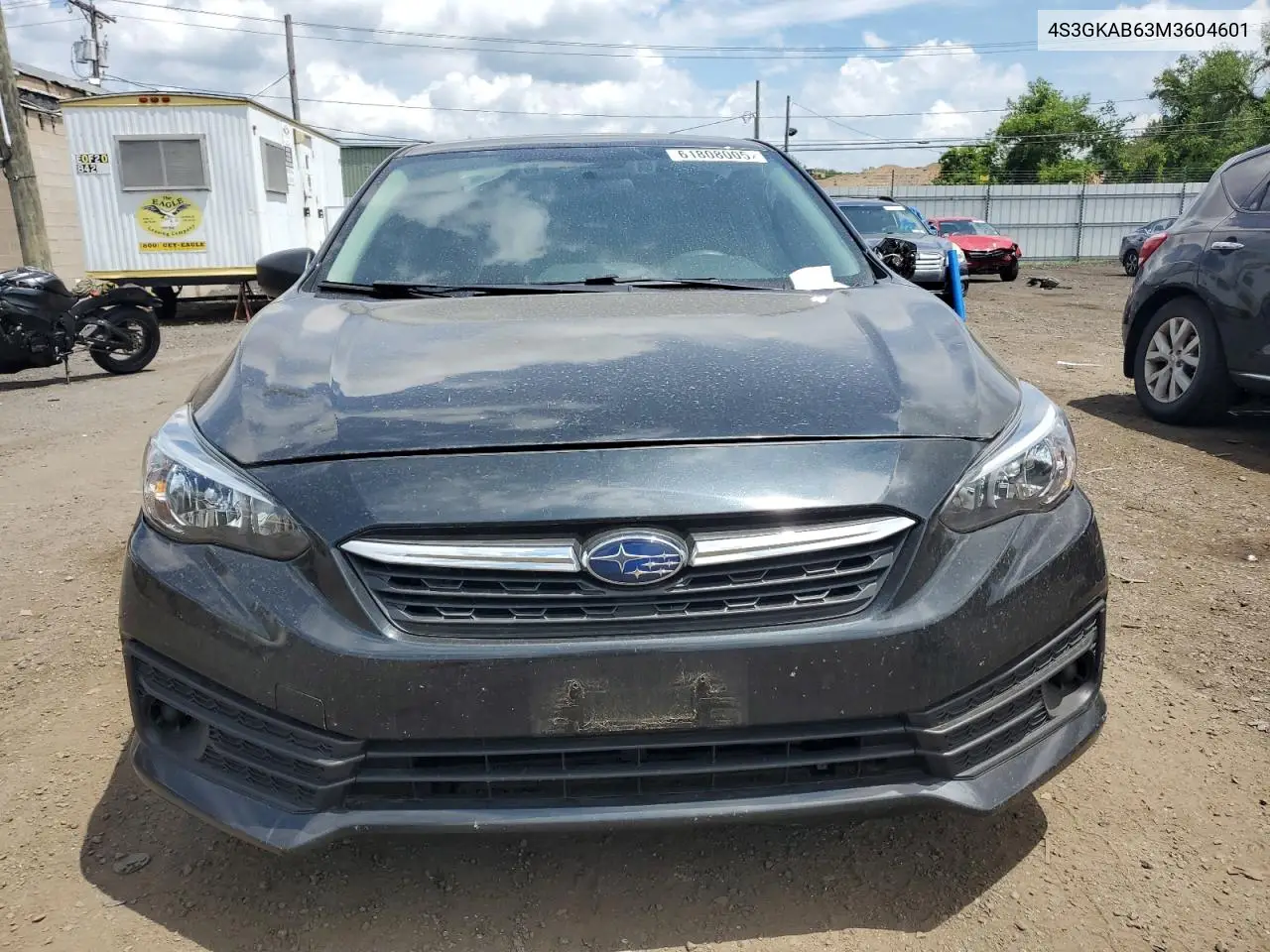 2021 Subaru Impreza VIN: 4S3GKAB63M3604601 Lot: 61808005