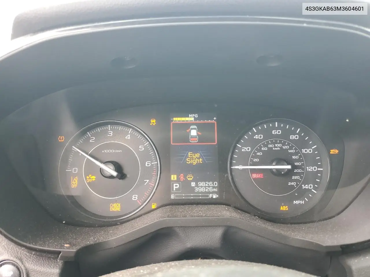 2021 Subaru Impreza VIN: 4S3GKAB63M3604601 Lot: 61808005