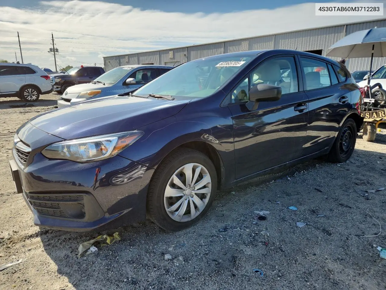 2021 Subaru Impreza VIN: 4S3GTAB60M3712283 Lot: 62365705