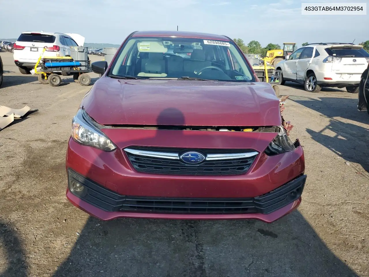 2021 Subaru Impreza VIN: 4S3GTAB64M3702954 Lot: 62898885