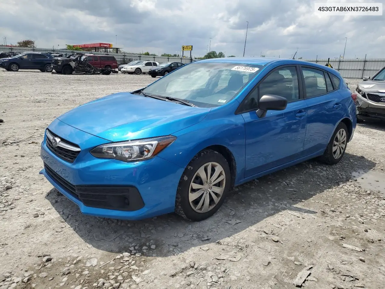 2022 Subaru Impreza VIN: 4S3GTAB6XN3726483 Lot: 56176975