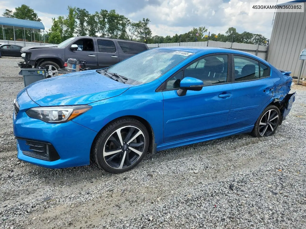 2022 Subaru Impreza Sport VIN: 4S3GKAM63N3603852 Lot: 62514665