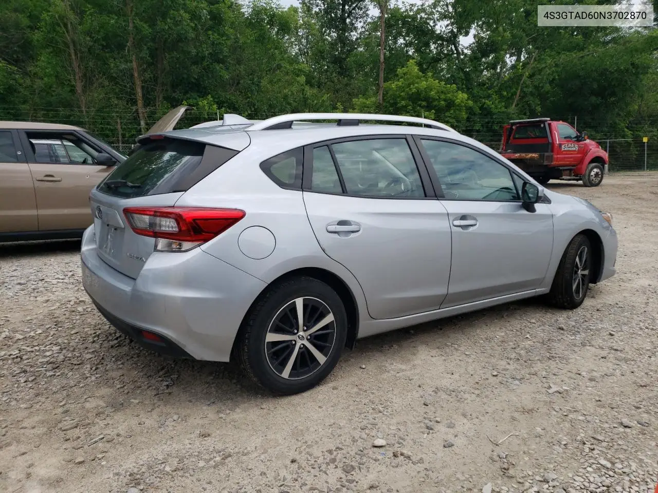 2022 Subaru Impreza Premium VIN: 4S3GTAD60N3702870 Lot: 62925245