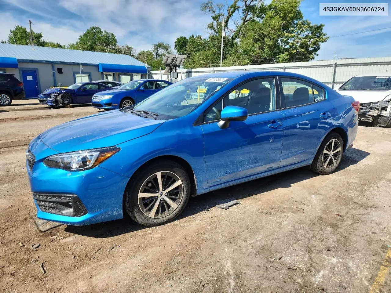 2022 Subaru Impreza Premium VIN: 4S3GKAV60N3606724 Lot: 63113395