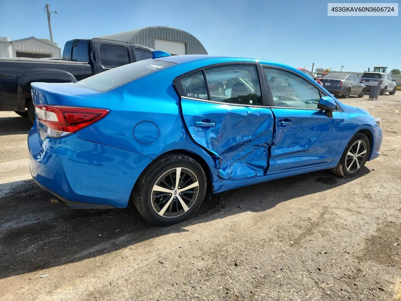 2022 Subaru Impreza Premium VIN: 4S3GKAV60N3606724 Lot: 63113395
