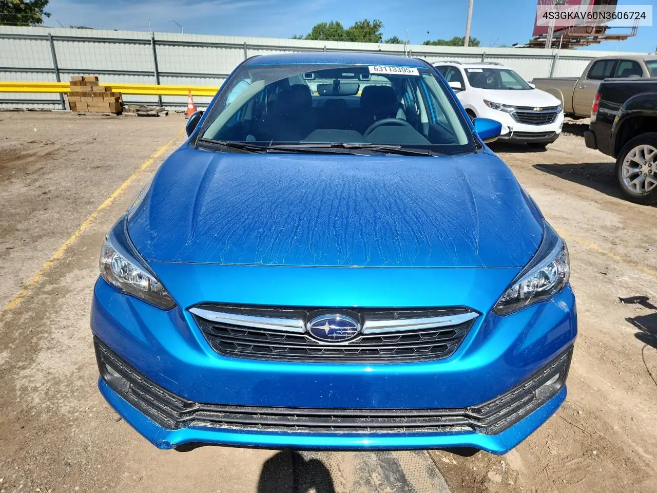 2022 Subaru Impreza Premium VIN: 4S3GKAV60N3606724 Lot: 63113395