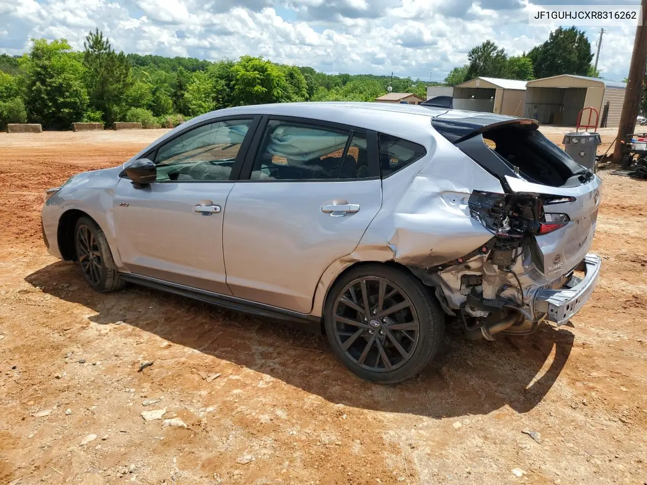 2024 Subaru Impreza Rs VIN: JF1GUHJCXR8316262 Lot: 57058545