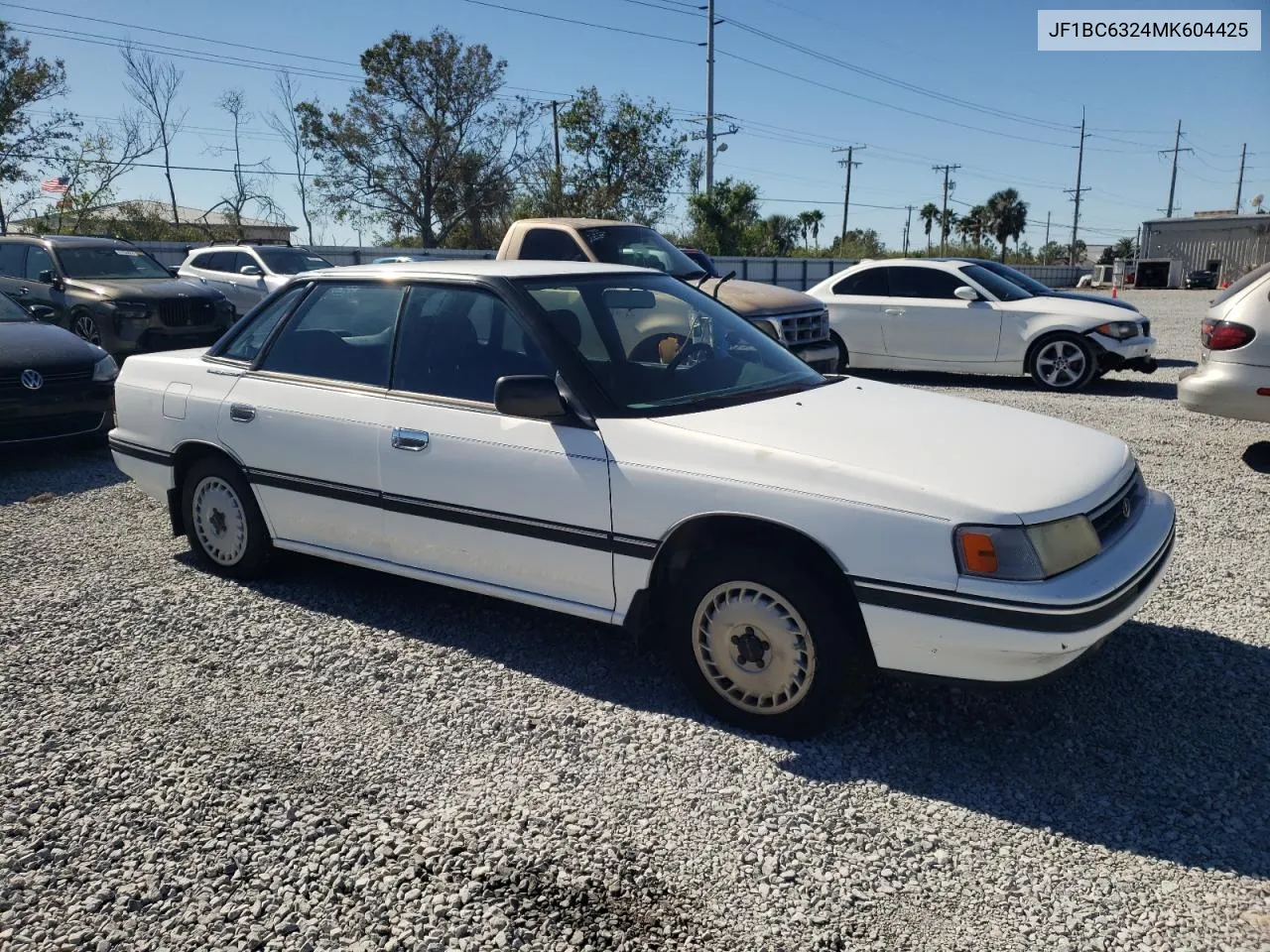 1991 Subaru Legacy L VIN: JF1BC6324MK604425 Lot: 81593374