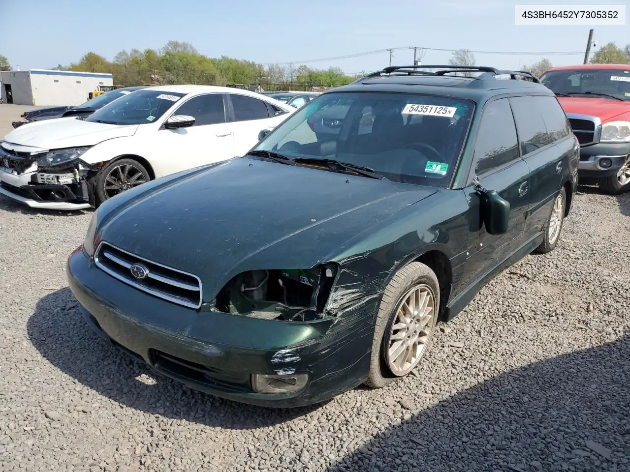 2000 Subaru Legacy Gt VIN: 4S3BH6452Y7305352 Lot: 54351125
