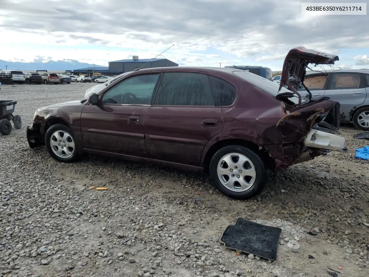 2000 Subaru Legacy L VIN: 4S3BE6350Y6211714 Lot: 55983585