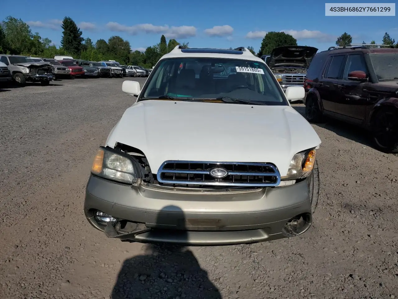 2000 Subaru Legacy Outback Limited VIN: 4S3BH6862Y7661299 Lot: 59151805