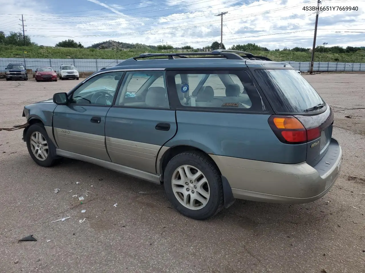 2000 Subaru Legacy Outback VIN: 4S3BH6651Y7669940 Lot: 61820545