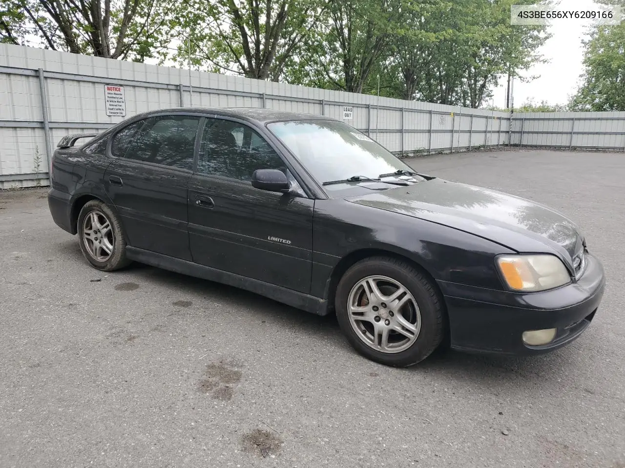 2000 Subaru Legacy Gt Limited VIN: 4S3BE656XY6209166 Lot: 62591605
