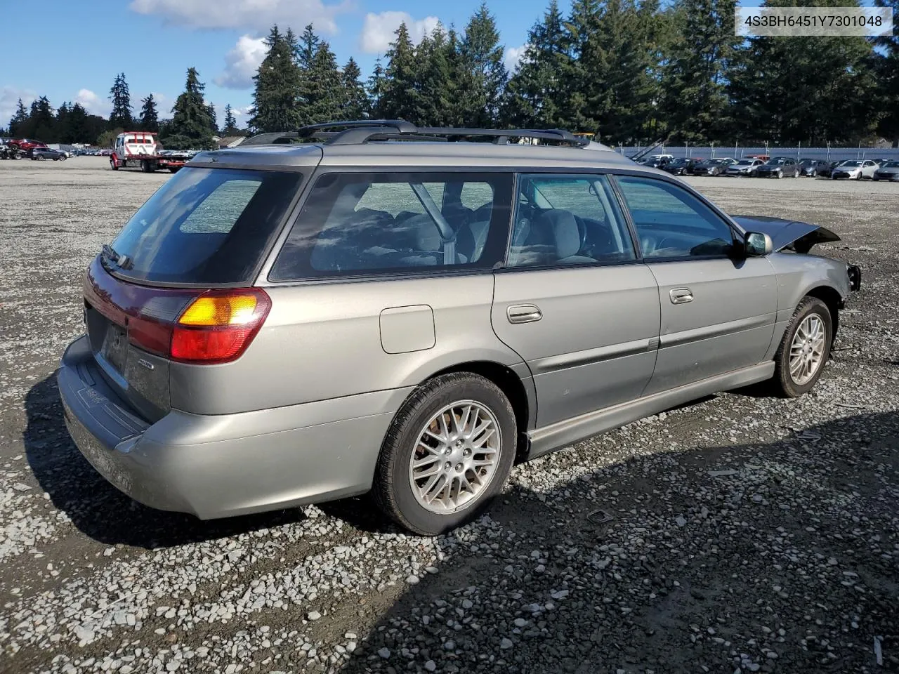 2000 Subaru Legacy Gt VIN: 4S3BH6451Y7301048 Lot: 76577554