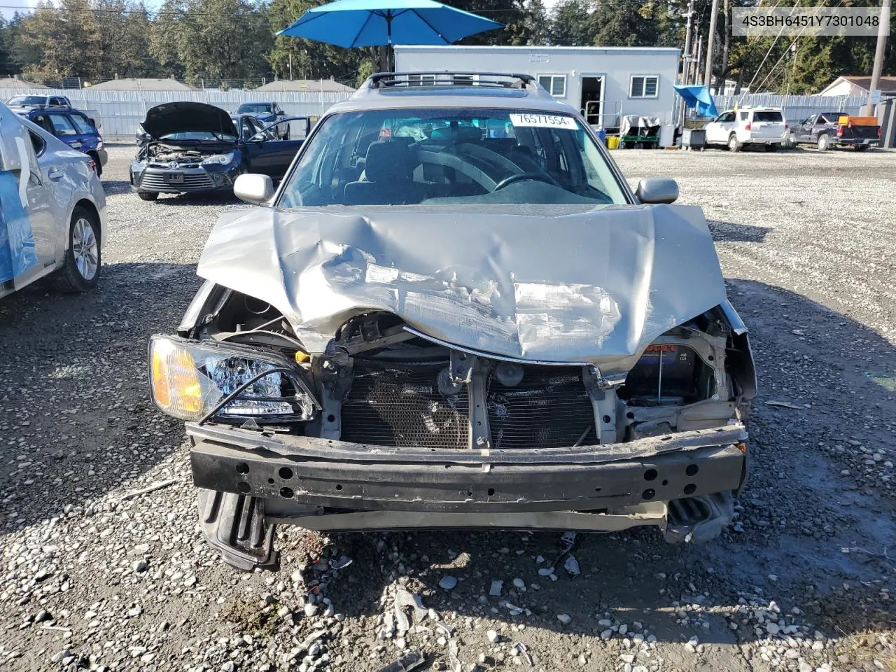 2000 Subaru Legacy Gt VIN: 4S3BH6451Y7301048 Lot: 76577554