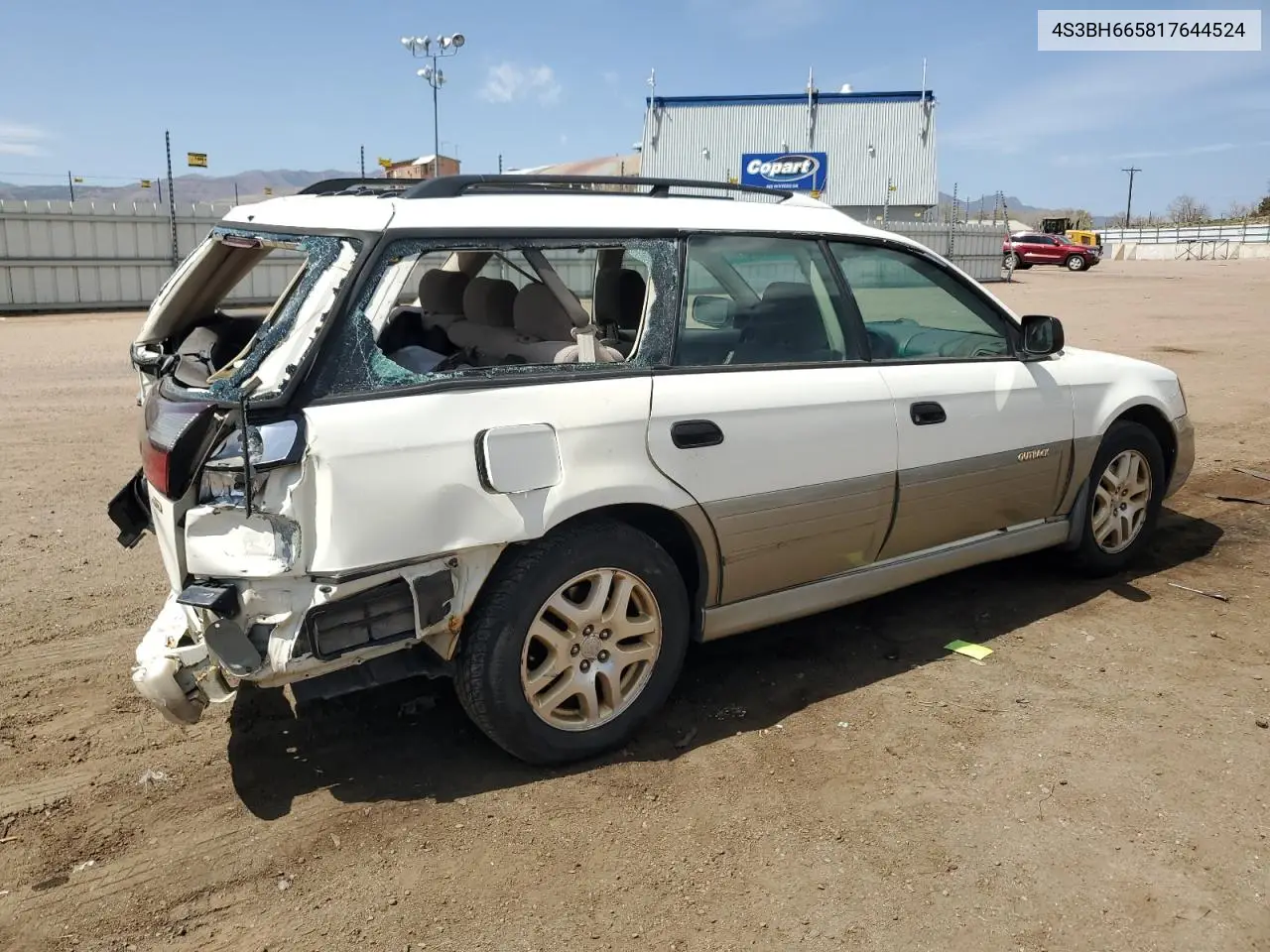 2001 Subaru Legacy Outback VIN: 4S3BH665817644524 Lot: 52397335
