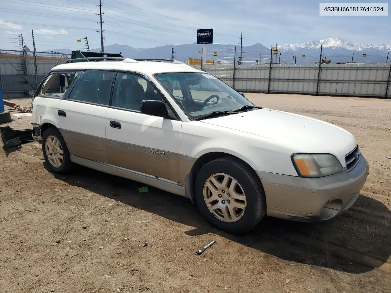 2001 Subaru Legacy Outback VIN: 4S3BH665817644524 Lot: 52397335
