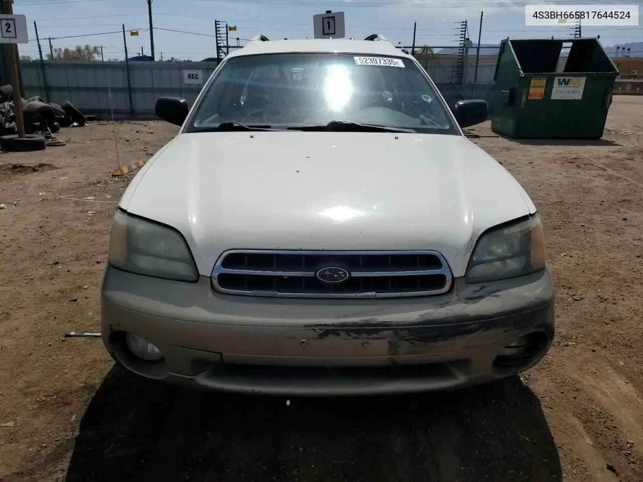 2001 Subaru Legacy Outback VIN: 4S3BH665817644524 Lot: 52397335