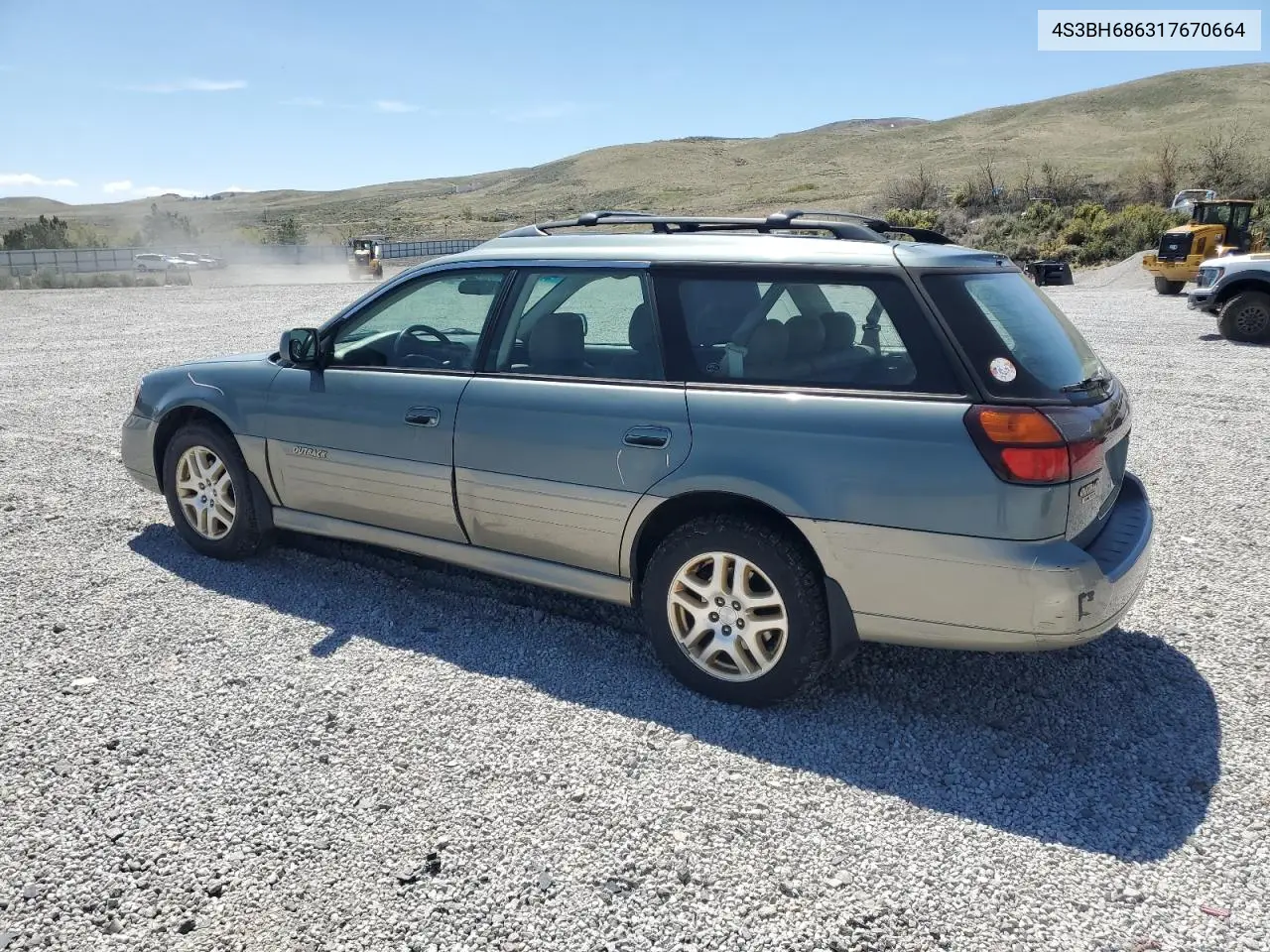 2001 Subaru Legacy Outback Limited VIN: 4S3BH686317670664 Lot: 53085155