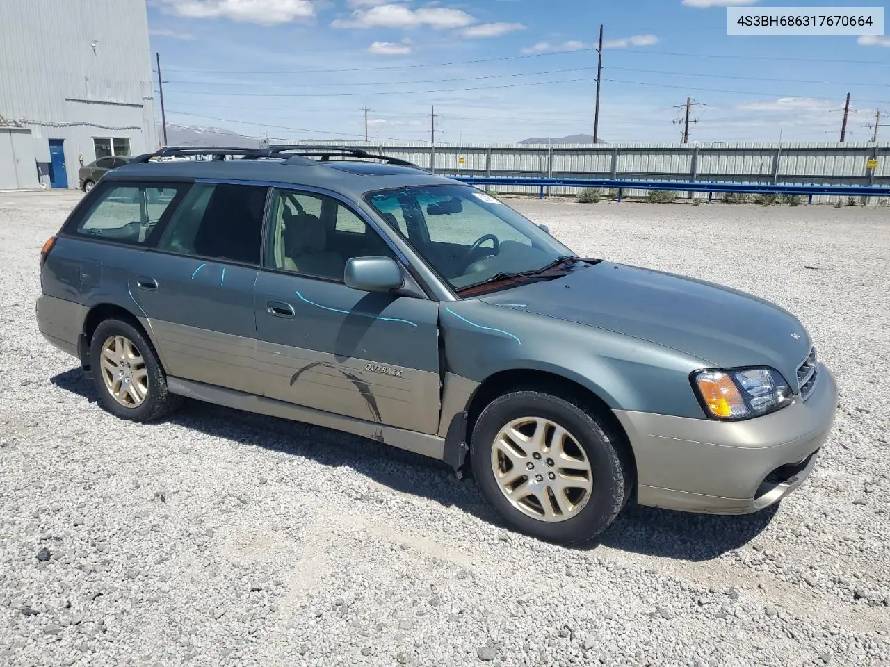 2001 Subaru Legacy Outback Limited VIN: 4S3BH686317670664 Lot: 53085155