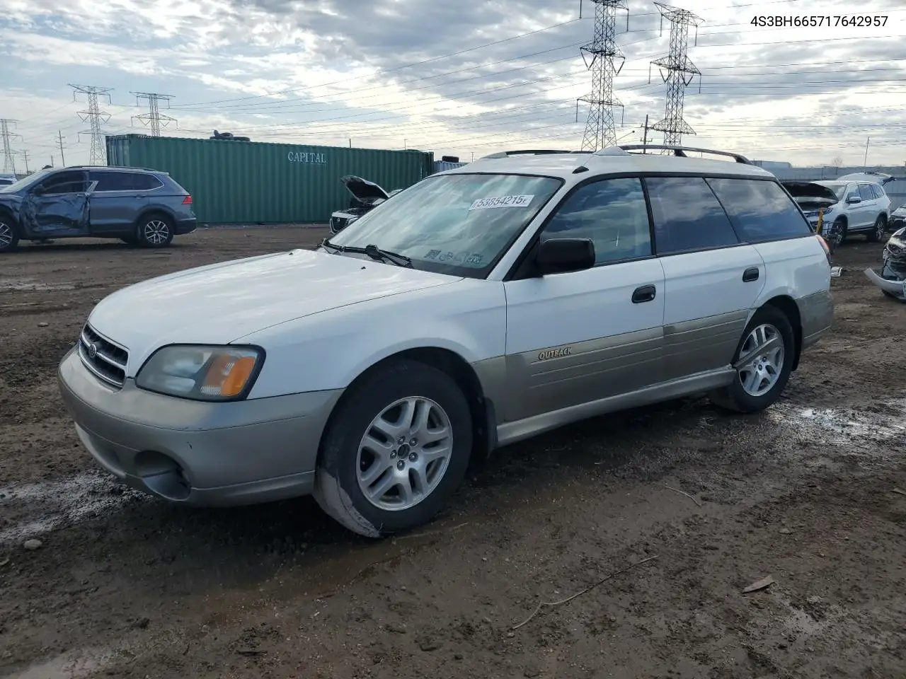 2001 Subaru Legacy Outback VIN: 4S3BH665717642957 Lot: 53854215