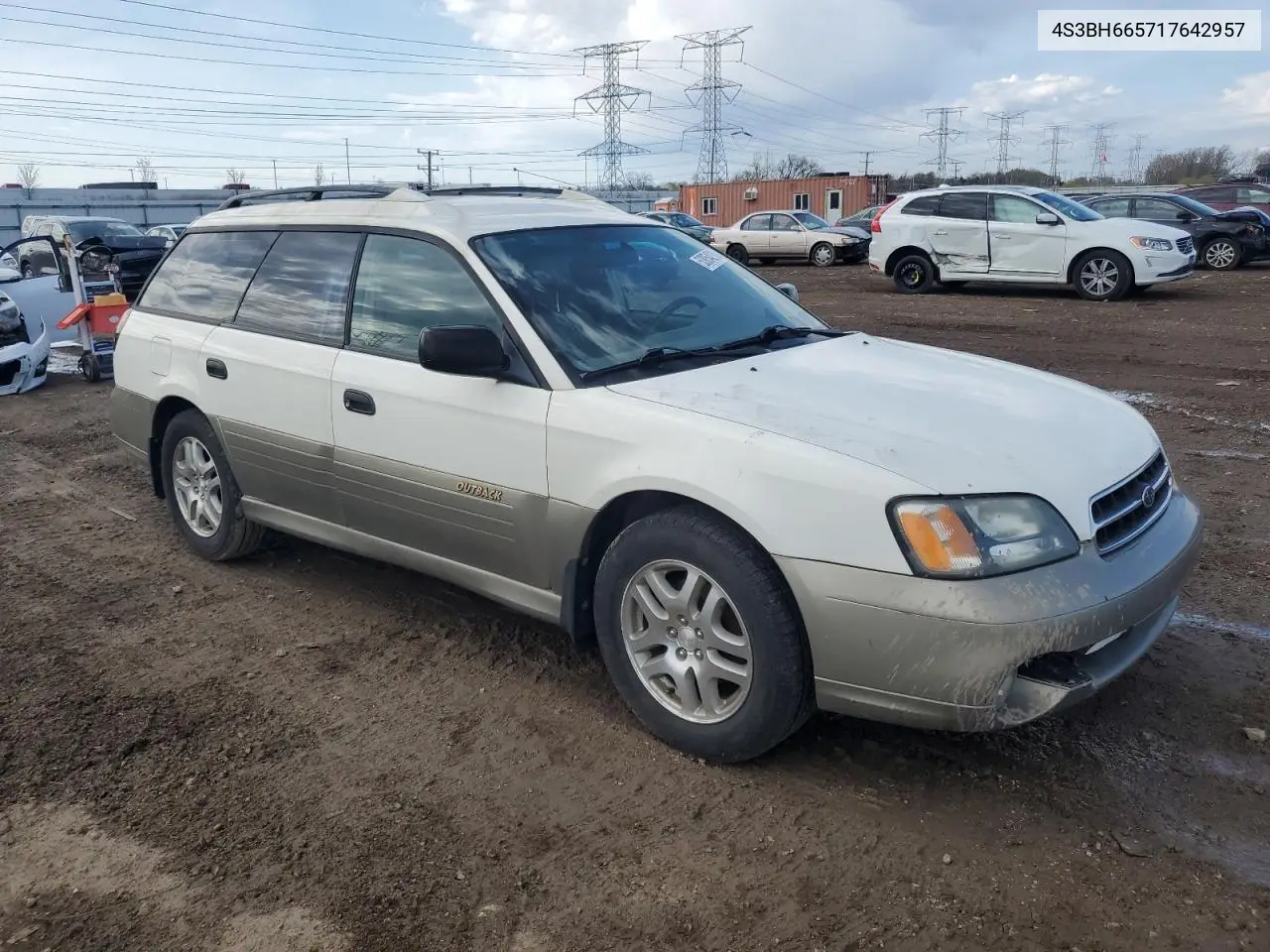 2001 Subaru Legacy Outback VIN: 4S3BH665717642957 Lot: 53854215