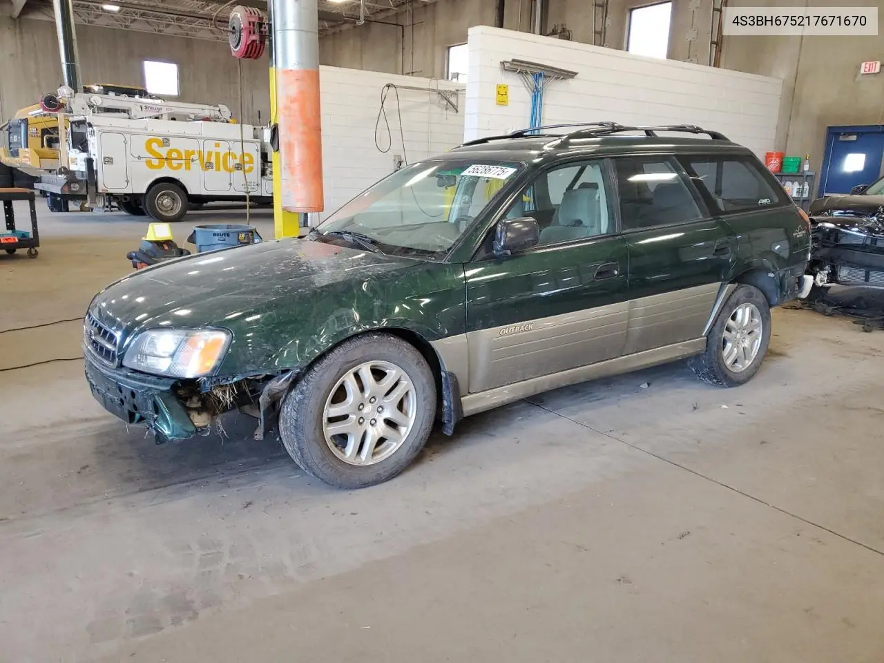 2001 Subaru Legacy Outback Awp VIN: 4S3BH675217671670 Lot: 56286775
