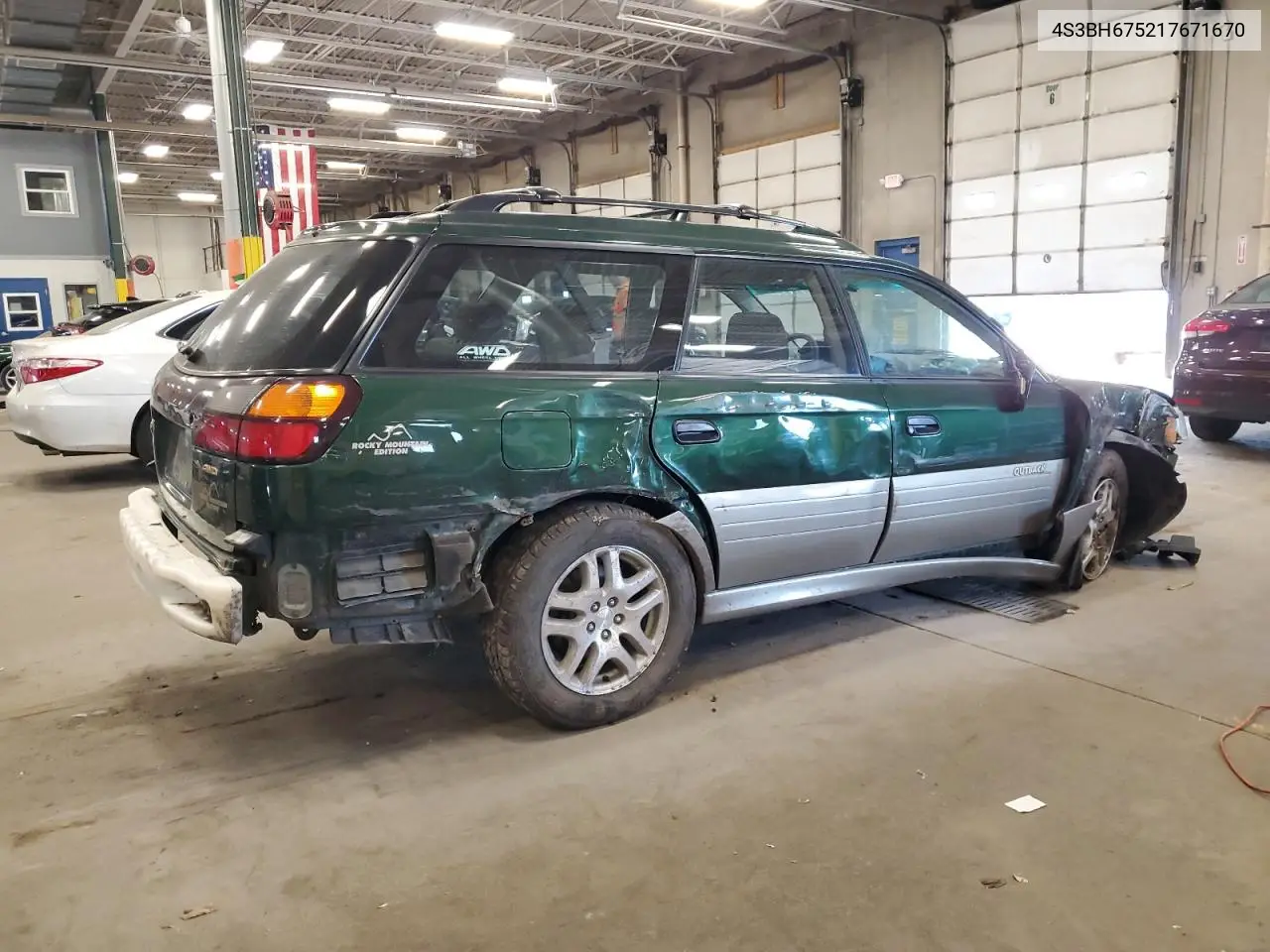 2001 Subaru Legacy Outback Awp VIN: 4S3BH675217671670 Lot: 56286775